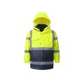 2W International High Viz Rain Parka and Body Warmer, 3X-Large, Lime, Class 3 360C-3 3XL